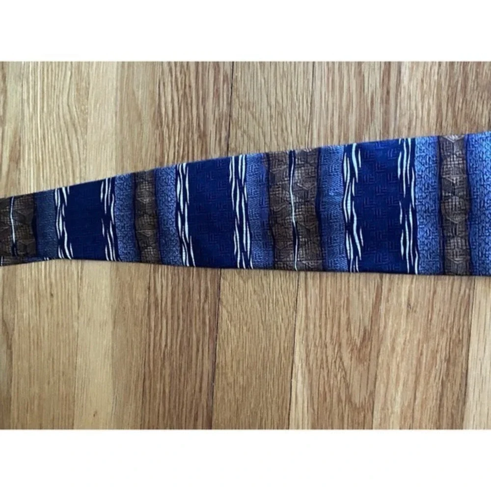 Chez Roffe New York Silk Tie‎ Blue Brown 3647